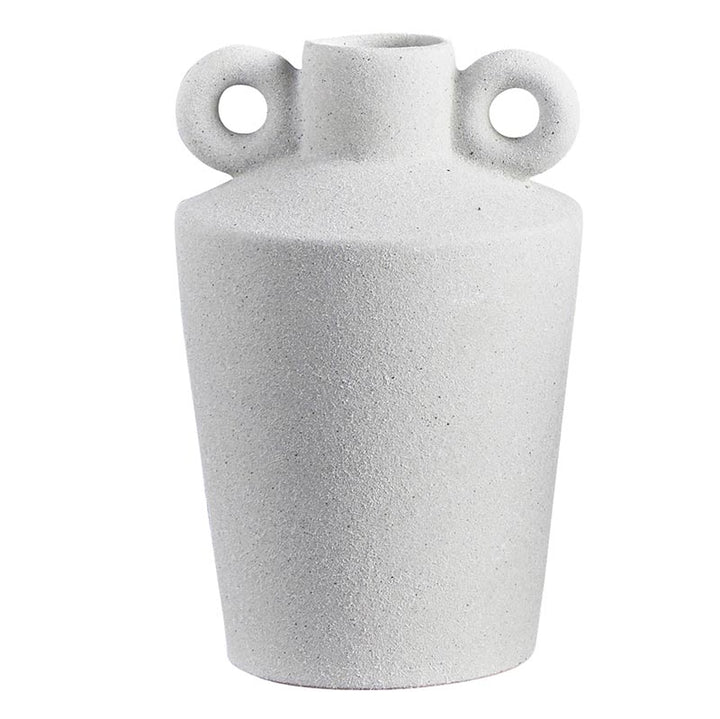 Bisque Vase with Handle - Light Grey