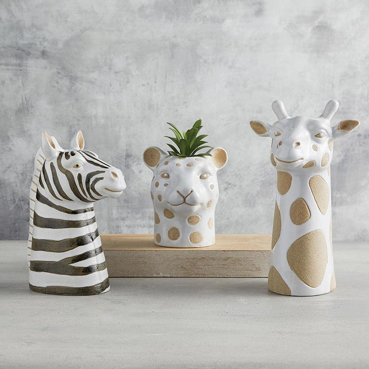 Ceramic Zebra Planter
