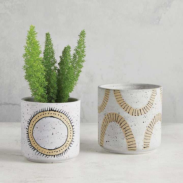 Terracotta Pot with Sun