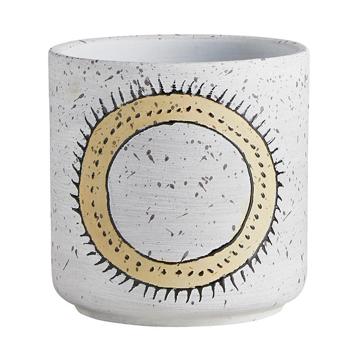 Terracotta Pot with Sun