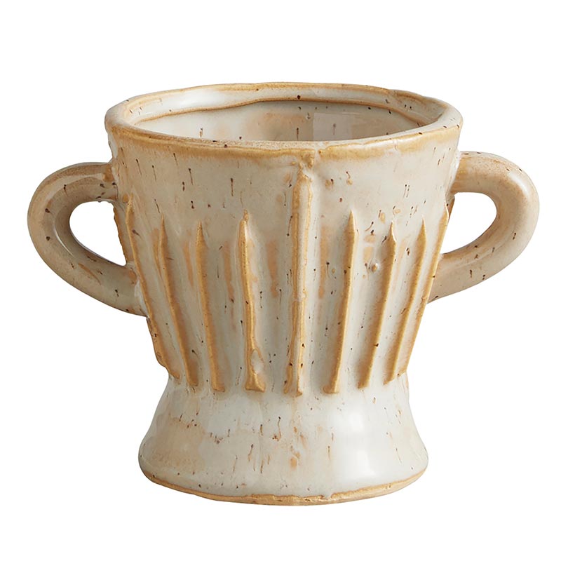 Striped Pot with Handles SML