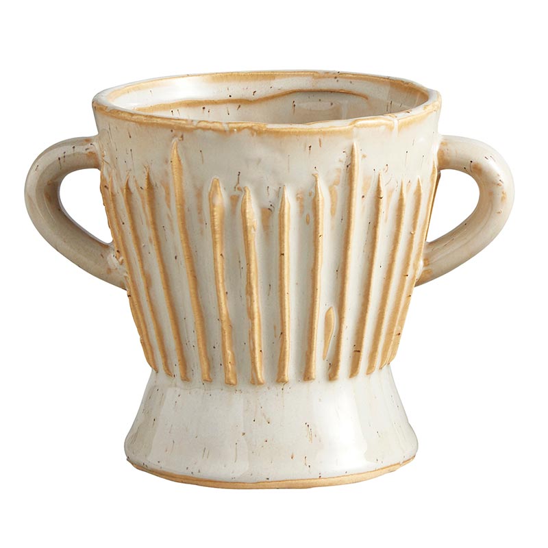 Striped Pot with Handles - LGE