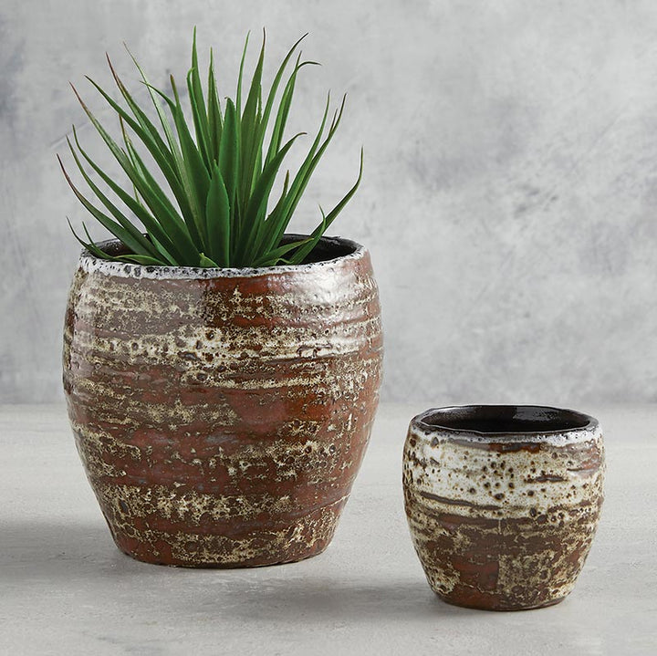 Brown Textured Pot - SML