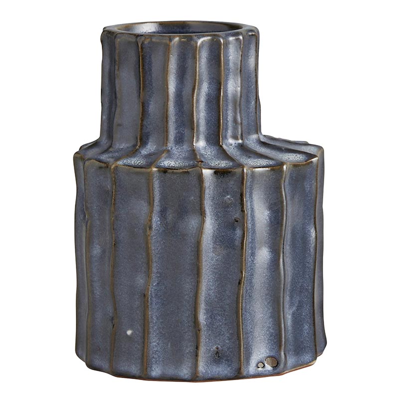 Grey Ridged Vase - LGE