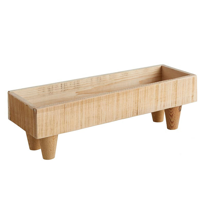 Wooden Rect Planter w/Feet - LGE