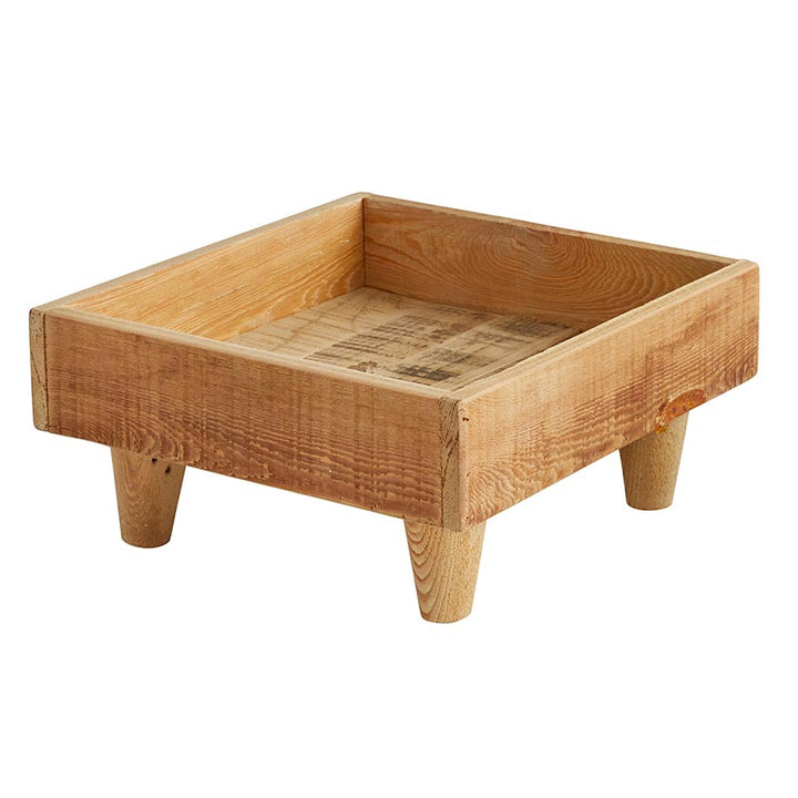 Wooden SQ Planter w/Feet - LGE