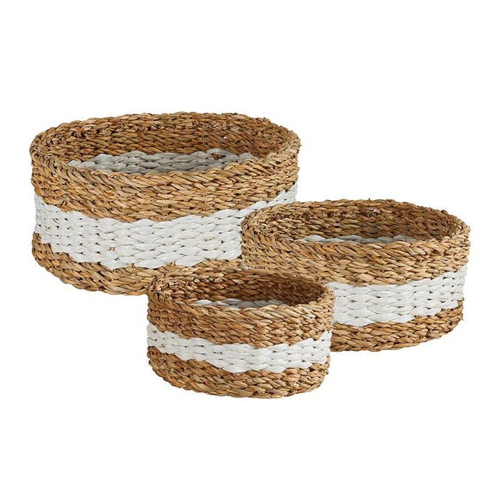 White Stripe Round Set/3