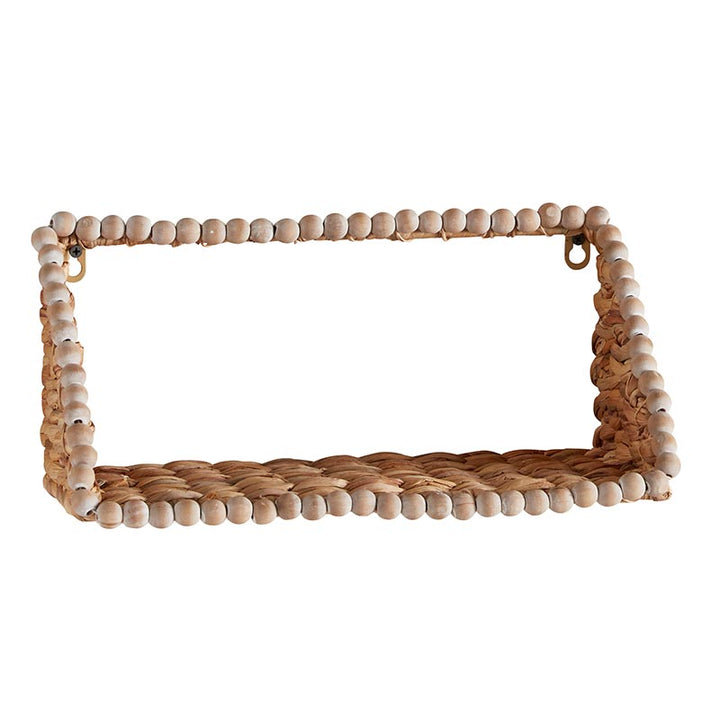 Straw & Bead Wall Shelf - SML