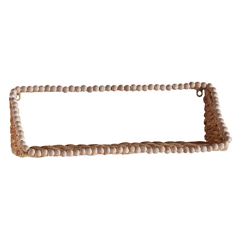 Straw & Bead Wall Shelf - LGE