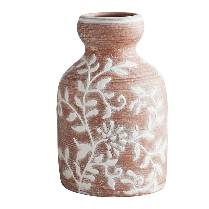 Earthy Floral Vase - Short