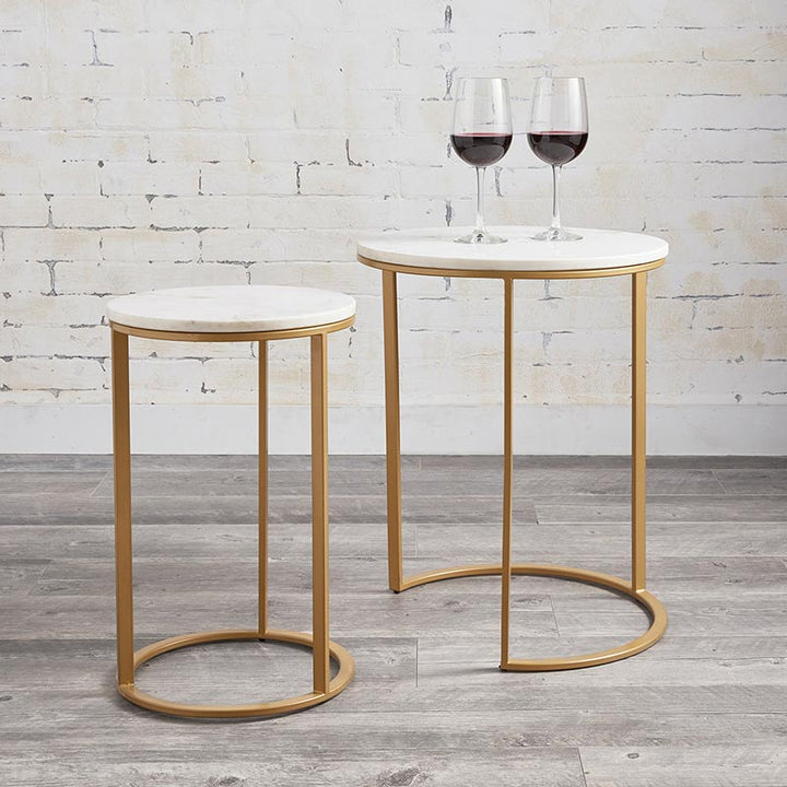 Marble Top Nested Tables - Set/2