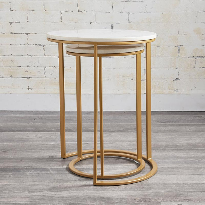Marble Top Nested Tables - Set/2