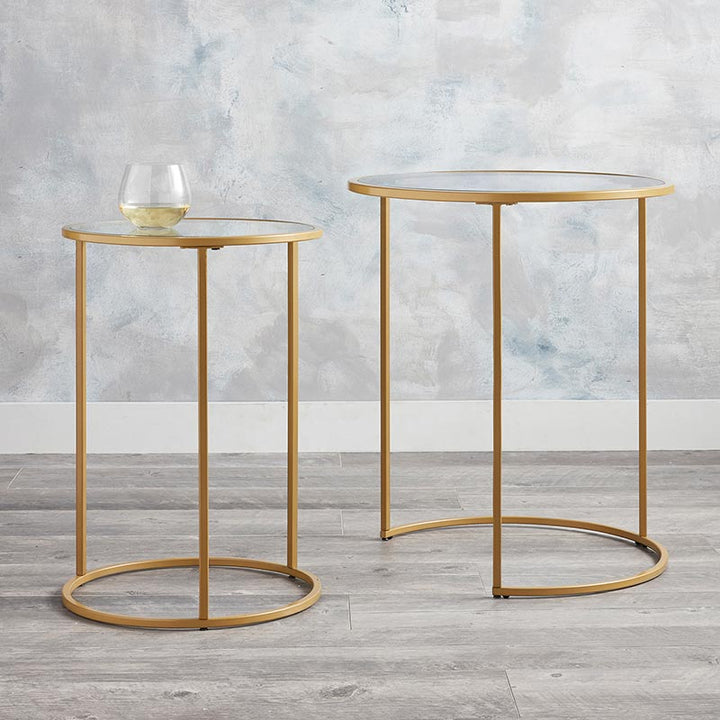 Glass Top Nested Tables - Set/2