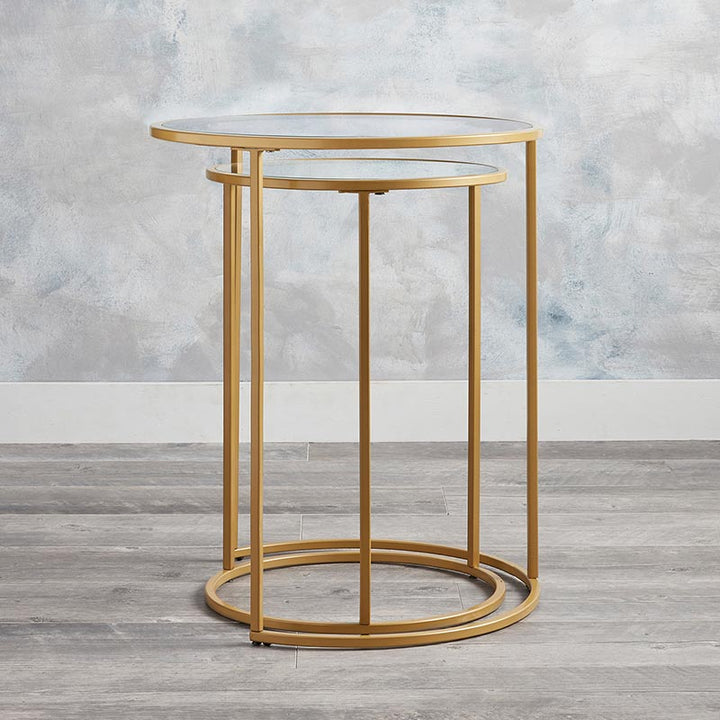 Glass Top Nested Tables - Set/2