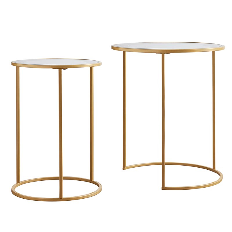 Glass Top Nested Tables - Set/2