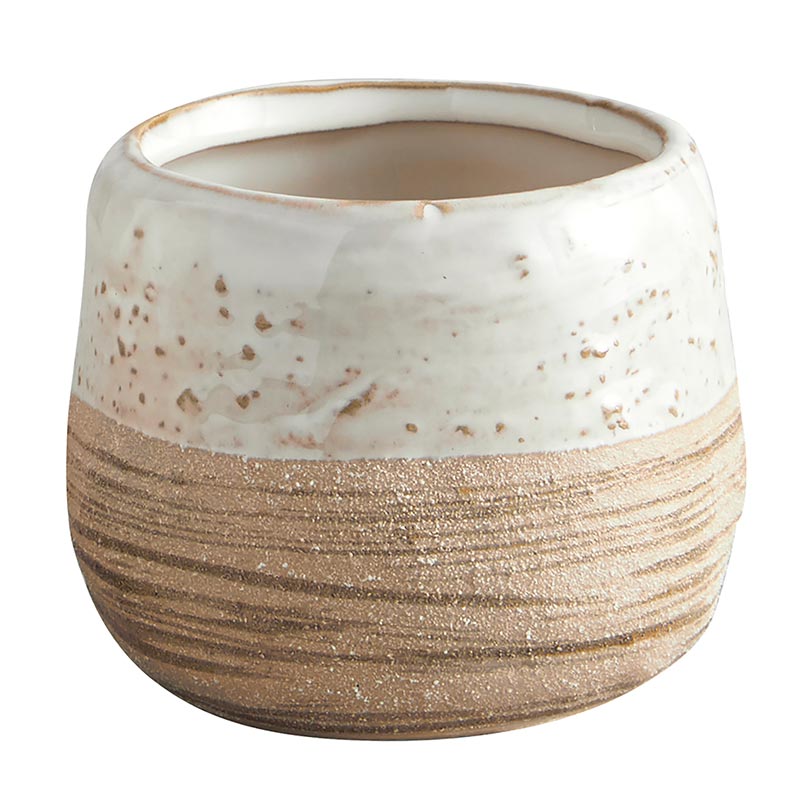 Two Tone Glazed Pot - SML