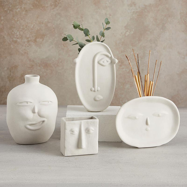 Laughing Face Ceramic Pot