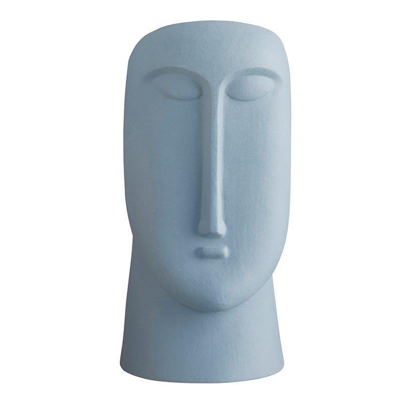 Blue Ceramic Head Pot