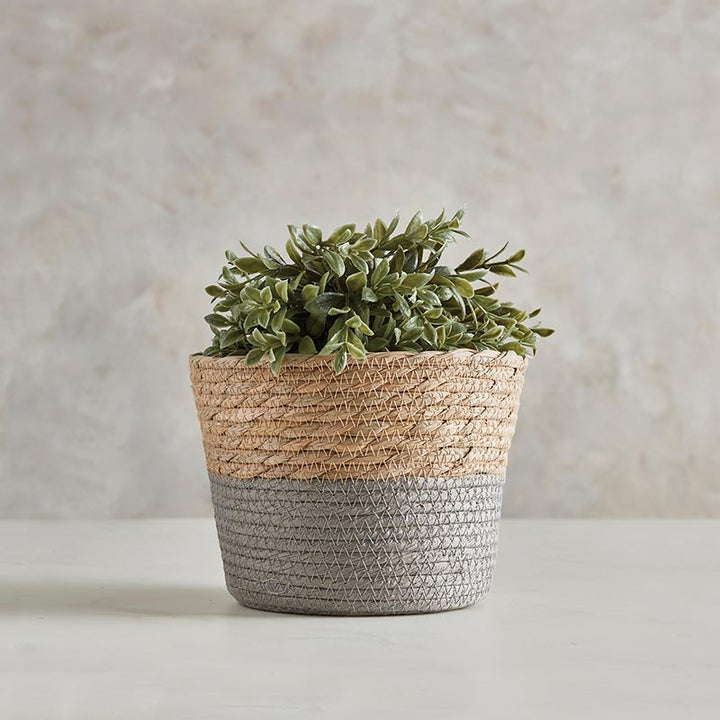 Grey Bottom Lined Basket