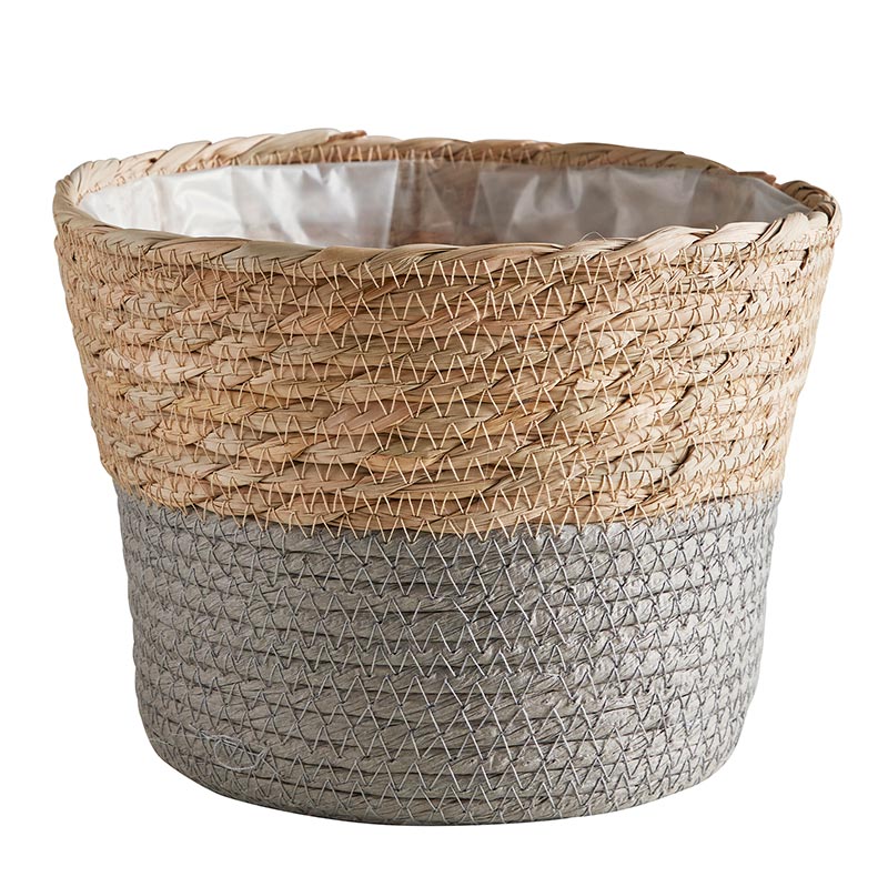 Grey Bottom Lined Basket