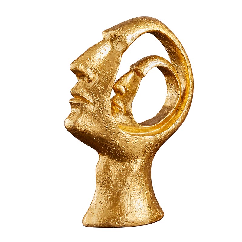 2 Face Gold Statue