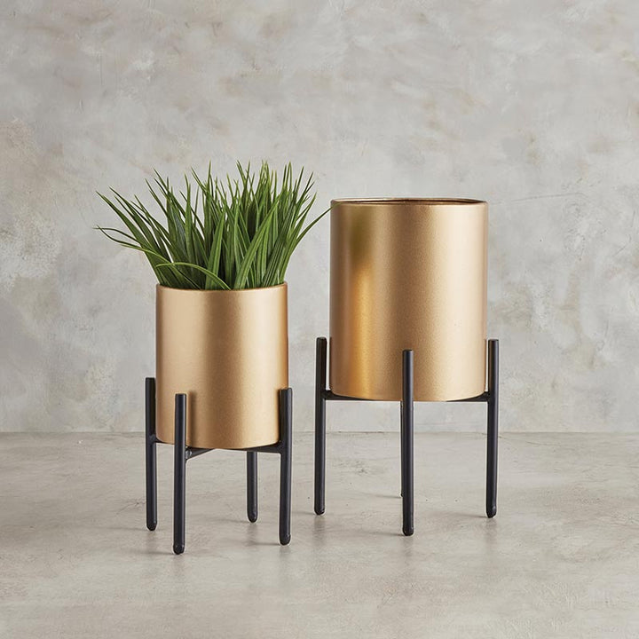 Gold Plant Stands Set of 2