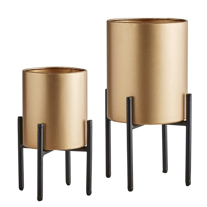 Gold Plant Stands Set of 2