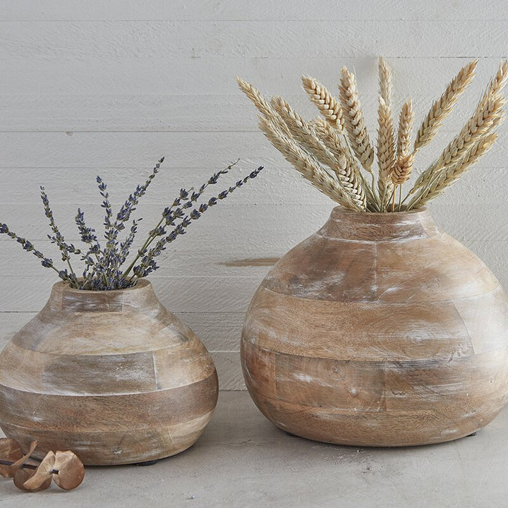 Wooden Vase Flower - SML