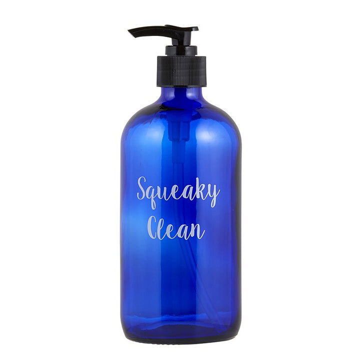 Soap Bottle - Squeaky Clean - Cobalt Blue