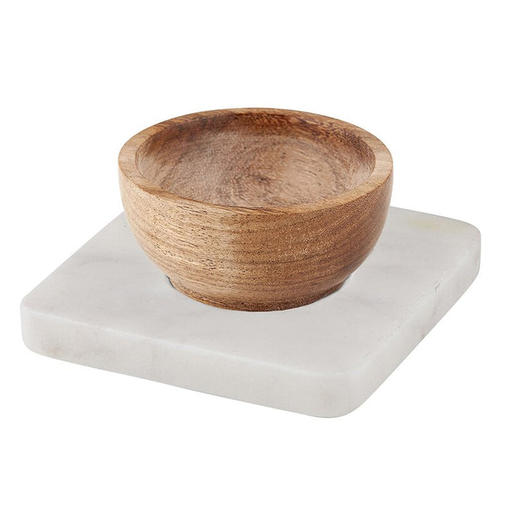 Single Bowl Marble Tray - White