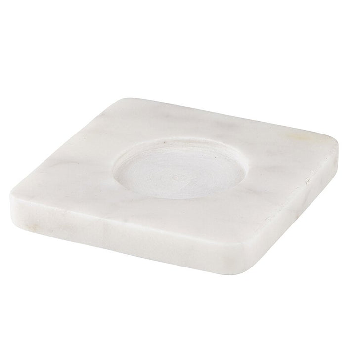 Single Bowl Marble Tray - White