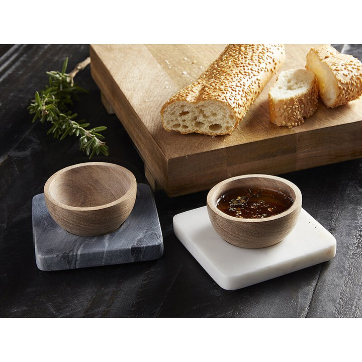 Single Bowl Marble Tray - White