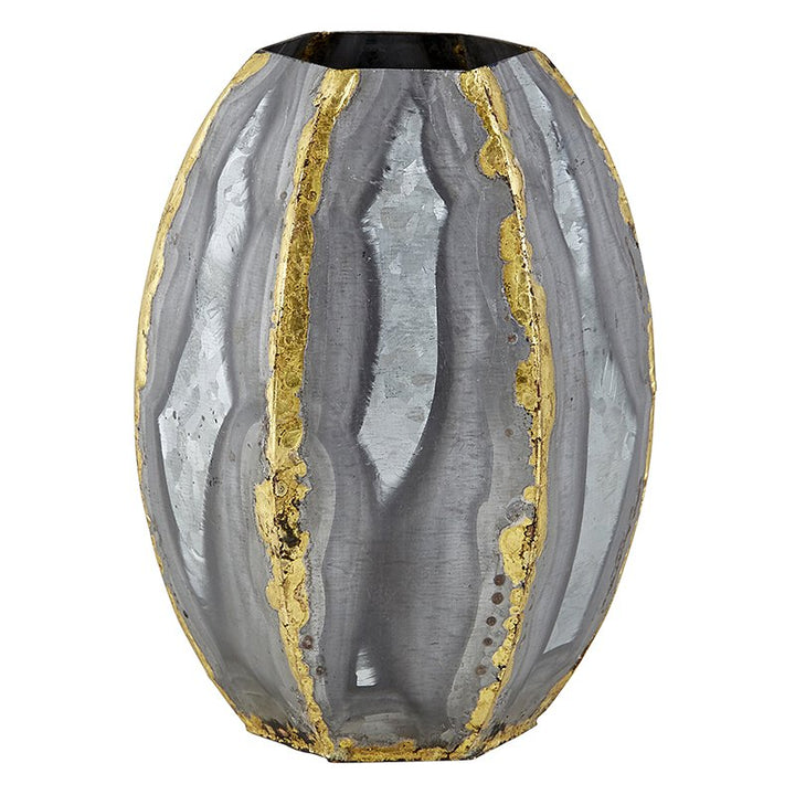 Gold Galvanized Planter  - MED