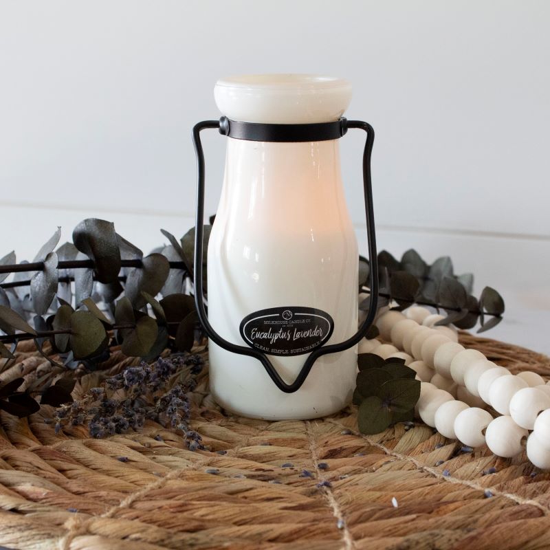 Milkbottle Candle Sml -  Eucalyptus Lavender