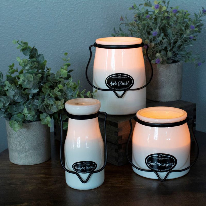 Milkbottle Candle Lge -  Eucalyptus Lavender