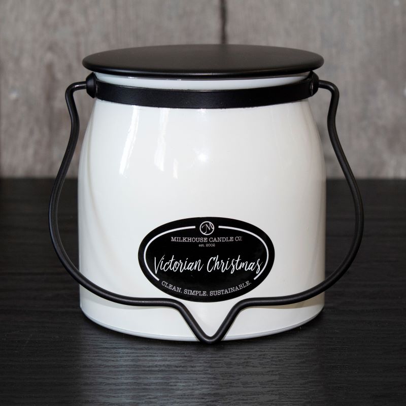 Butter Jar Candle Sml -  Victorian Christmas
