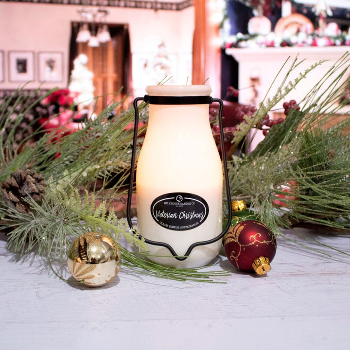 Milkbottle Candle Lge -  Victorian Christmas