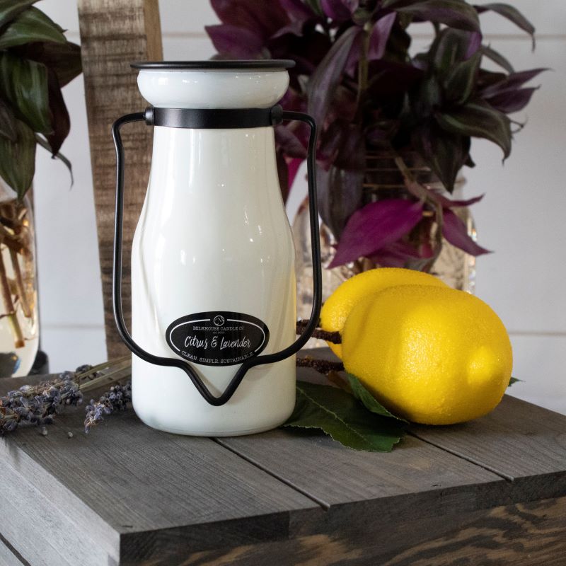 Milkbottle Candle Sml -  Citrus & Lavender