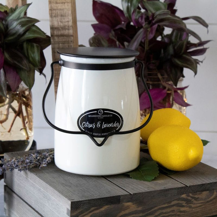 Butter Jar Candle Lge -:  Citrus & Lavender