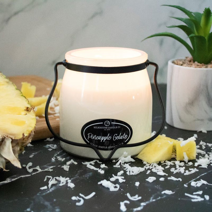 Butter Jar Candle Sml -  Pineapple Gelato