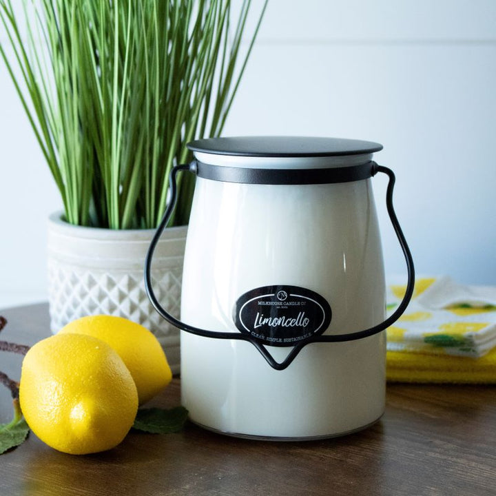 Butter Jar Candle Lge -:  Limoncello