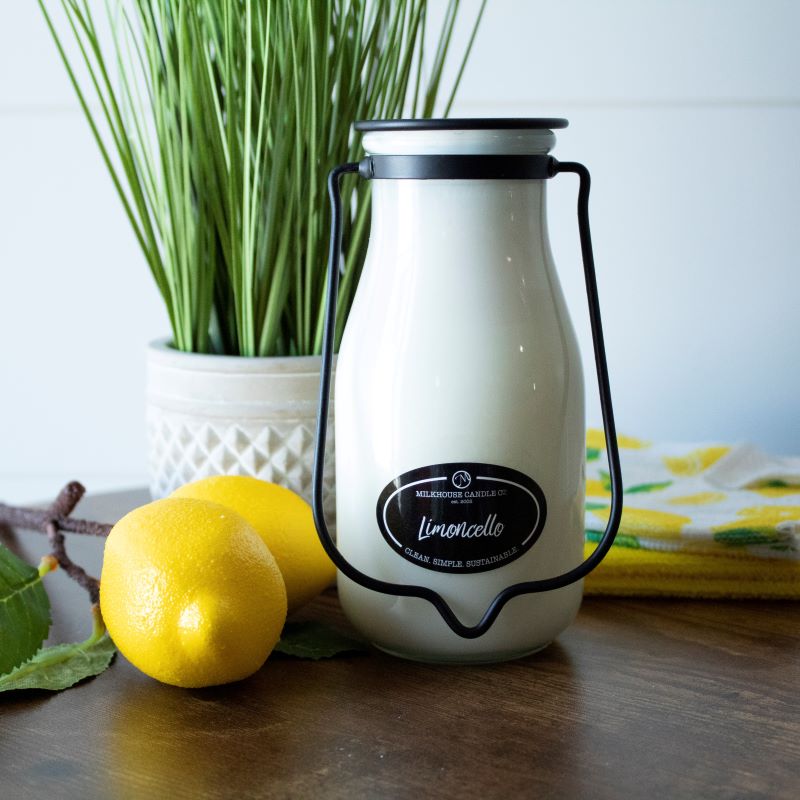 Milkbottle Candle Lge -  Limoncello