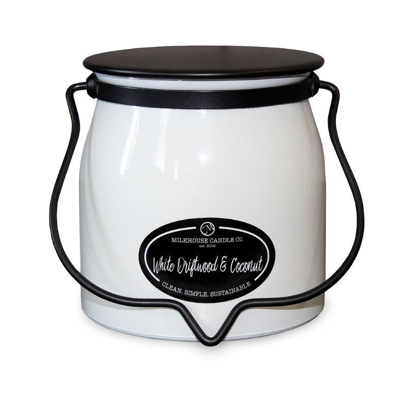 Butter Jar Candle Sml -  White Driftwood & Coconut