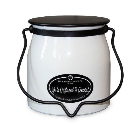 Butter Jar Candle Sml -  White Driftwood & Coconut