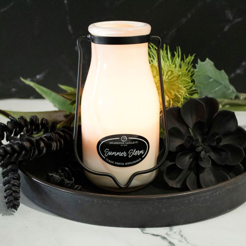 Milkbottle Candle Lge -  Summer Storm