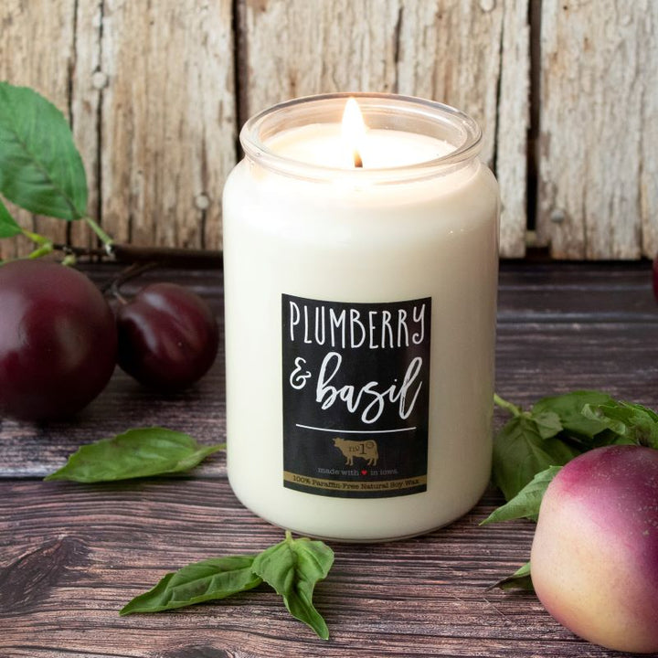 Farmhouse Jar Candle Lge -  Plumberry & Basil