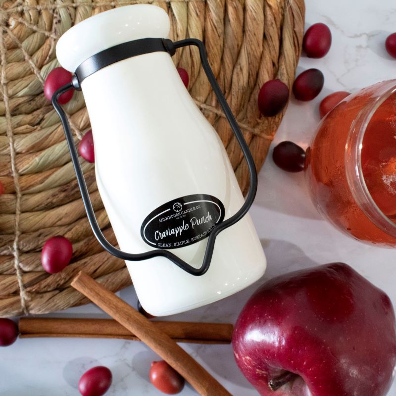 Milkbottle Candle Sml -  Cranapple Punch