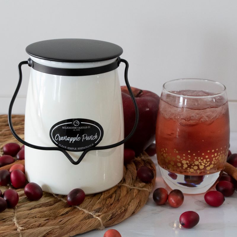 Butter Jar Candle Lge -:  Cranapple Punch