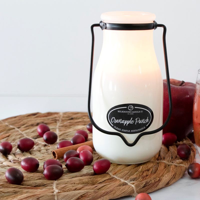 Milkbottle Candle Lge -  Cranapple Punch