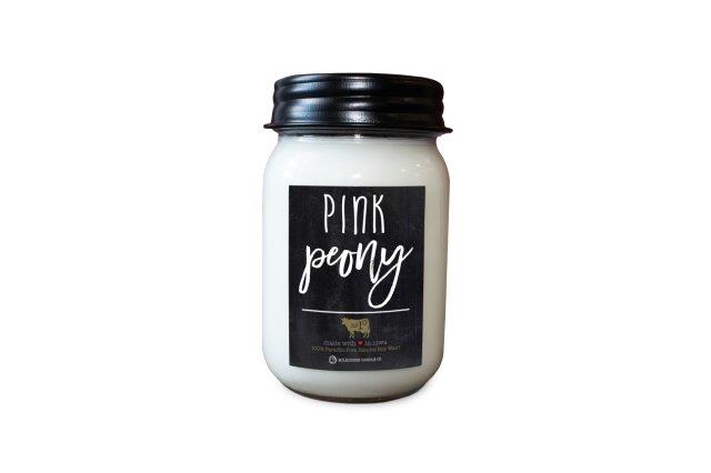 Farmhouse Mason Jar Candle -  Pink Peony